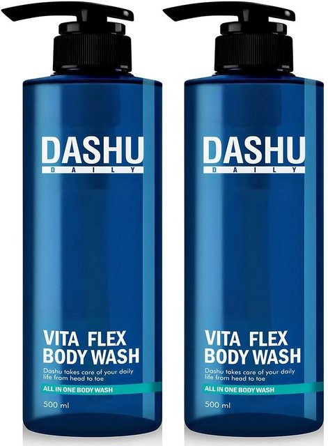 Dashu Daily Vitaplex Duschgel, 500 ml, Herren, mit Panthenol, Niacinamid, Kollagen - Bild 1
