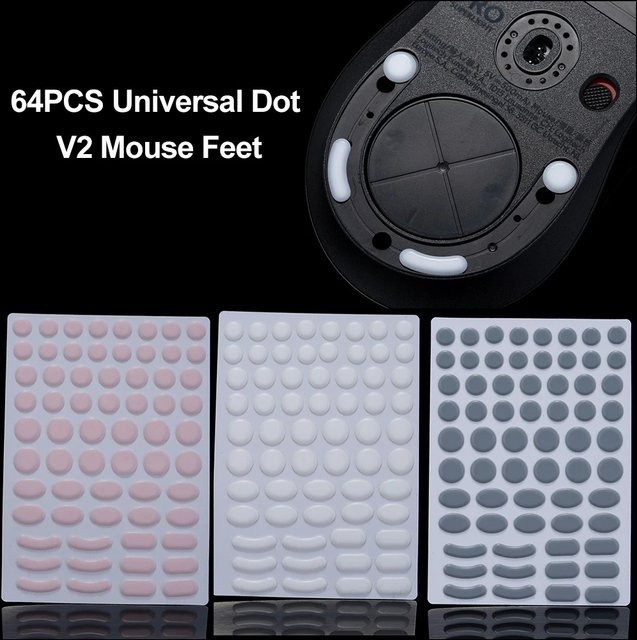 TBTL V2 Universal Dots Arc Edge Mausfüße für G Pro X Superlight Starlight 12 Ul2 Glatte Ersatz-Mausgleiter in Weiß und Pink - Bild 1