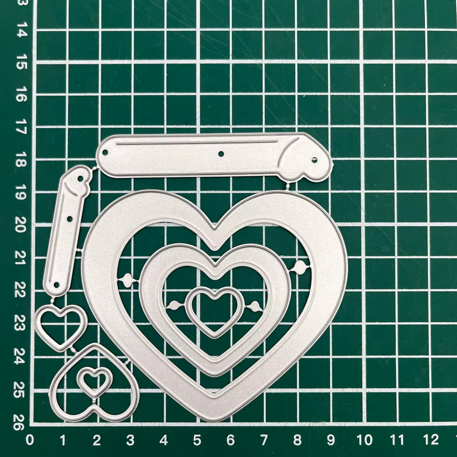 Herzförmige Metallschneideform für Scrapbooking und Bastelarbeiten - Bild 3