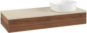 V&B Waschtischunterschrank Antao mit Frontstruktur und Beleuchtung, Farbe Walnut, B/T/H: 120 x 50 x 19 cm - Bild 1