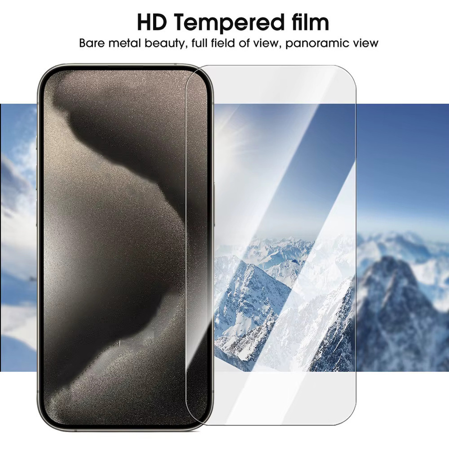 4 Stück Fudusaidman Displayschutzfolie aus gehärtetem Glas für iPhone 16 15 14 13 12 Pro Max Plus, transparent - Bild 2