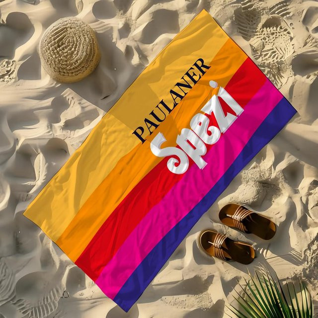 Paulaner S-Spezi Strandtuch Sanddicht und Leicht Tragbar für Yoga, Fitness und Schwimmen, Mehrfarbig, B x H: 40 x 70 cm - Bild 1