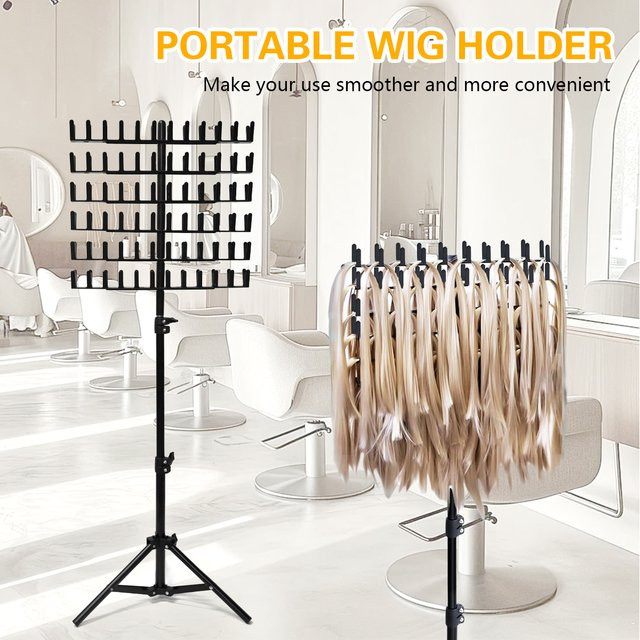 Haargeflecht Rack, 144 Heringe, 2-seitig, höhenverstellbar, Unisex - Bild 1
