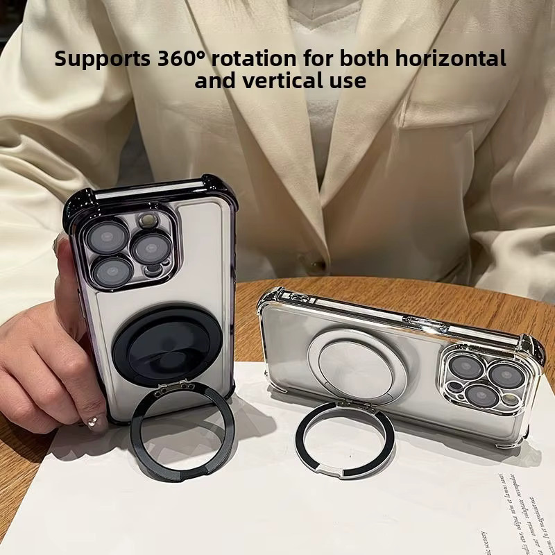 Transparente Schutzhülle mit Rotationshalter für OPPO Reno 15 Pro Max 14 13 FS/F A6/A5 Pro A5X A3X A40 A40M 4G/5G - Bild 2