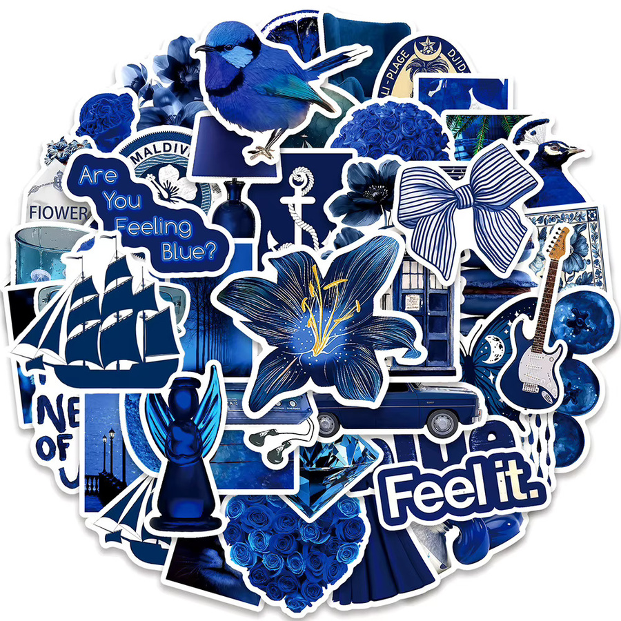 Rspctou Graffiti-Aufkleber, Vintage, blue, 10-teiliges Set - Bild 2