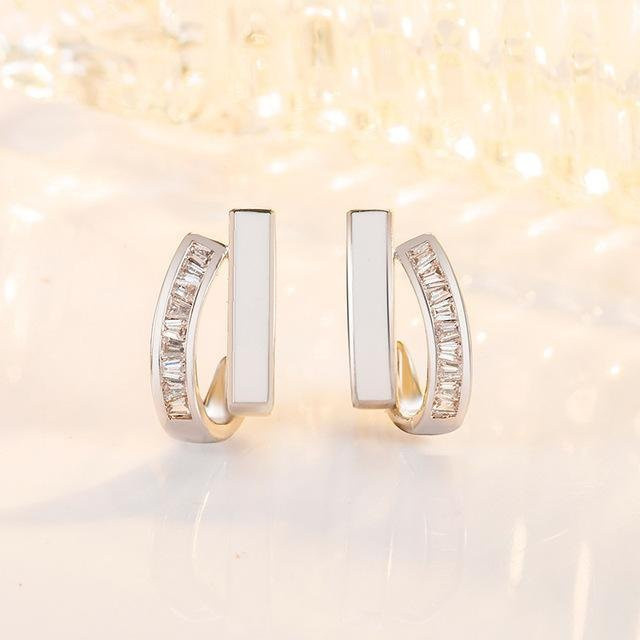 YIRAN Jewelry Ohrring, 925 Silber, Diamant, Zirkonia, Damen - Bild 1