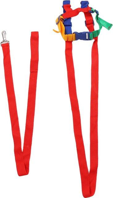 Sicherheitsleine für Kleinkinder von Shoemst in Rot mit verstellbaren Schultergurten aus atmungsaktivem Polyester - Bild 1