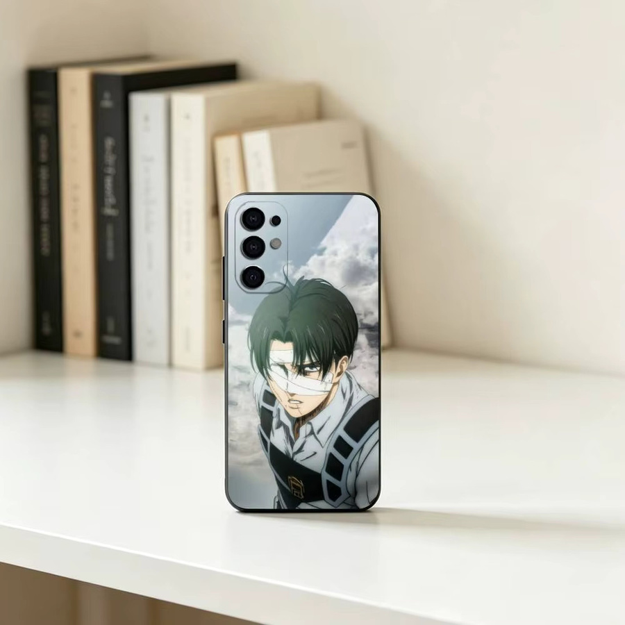 Attack on Titan Levi Ackerman Handyhülle aus schwarzem Silikon für Samsung Galaxy S25 S24 S23 S22 S21 S20 Ultra Plus FE Lite - Bild 2