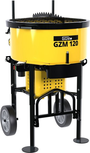 Güde Zwangsmischer GZM 120 in Gelb-Schwarz mit 2000 W und 100 l Fassungsvermögen - Bild 1