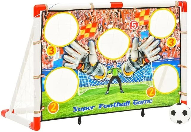 vidaXL Fußballtor-Set mit Torwand, Outdoor-Spielzeug - Bild 1