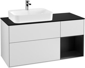 V&B Finion Waschtischunterschrank mit LED-Beleuchtung in Weiß, Breite: 120 cm - Bild 1