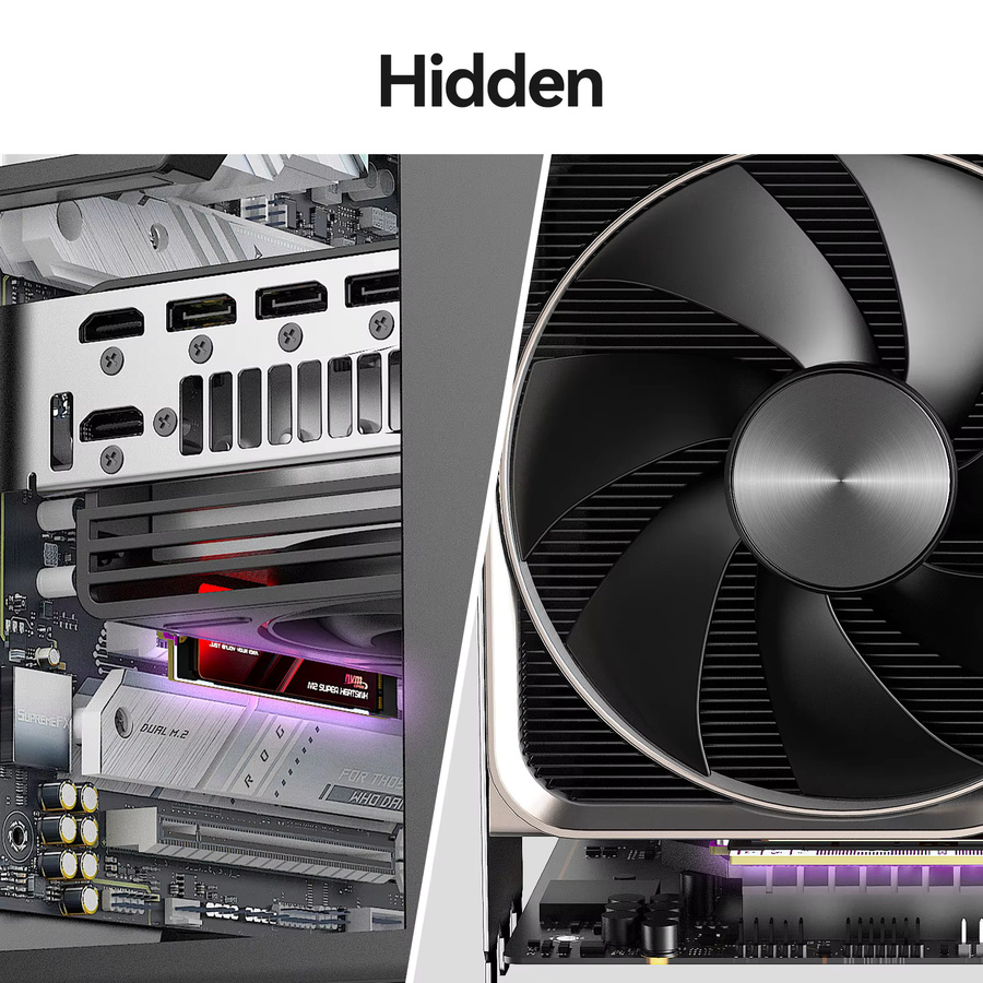JEYI Flache PCIe 5.0 X1 zu NVMe Adapterkarte 32Gbps in Violett für M.2 2230/2280 M-Key SSD und PCIe x16/x8/x4/x1 Steckplätze - Bild 4