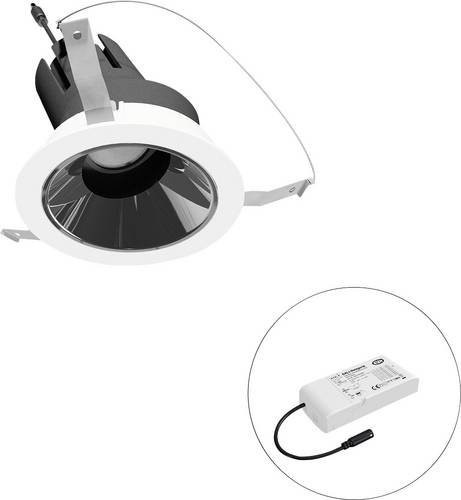 EVN LED-Deckenstrahler F02R11AM1340L55D in Weiß, verstellbarer Einbaustrahler aus Metall, rund und modern - Bild 1