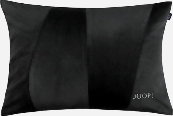 Zierkissenhülle JOOP! DECOR in Schwarz mit modernem Streifenmuster aus Samt und Polyester - Bild 1