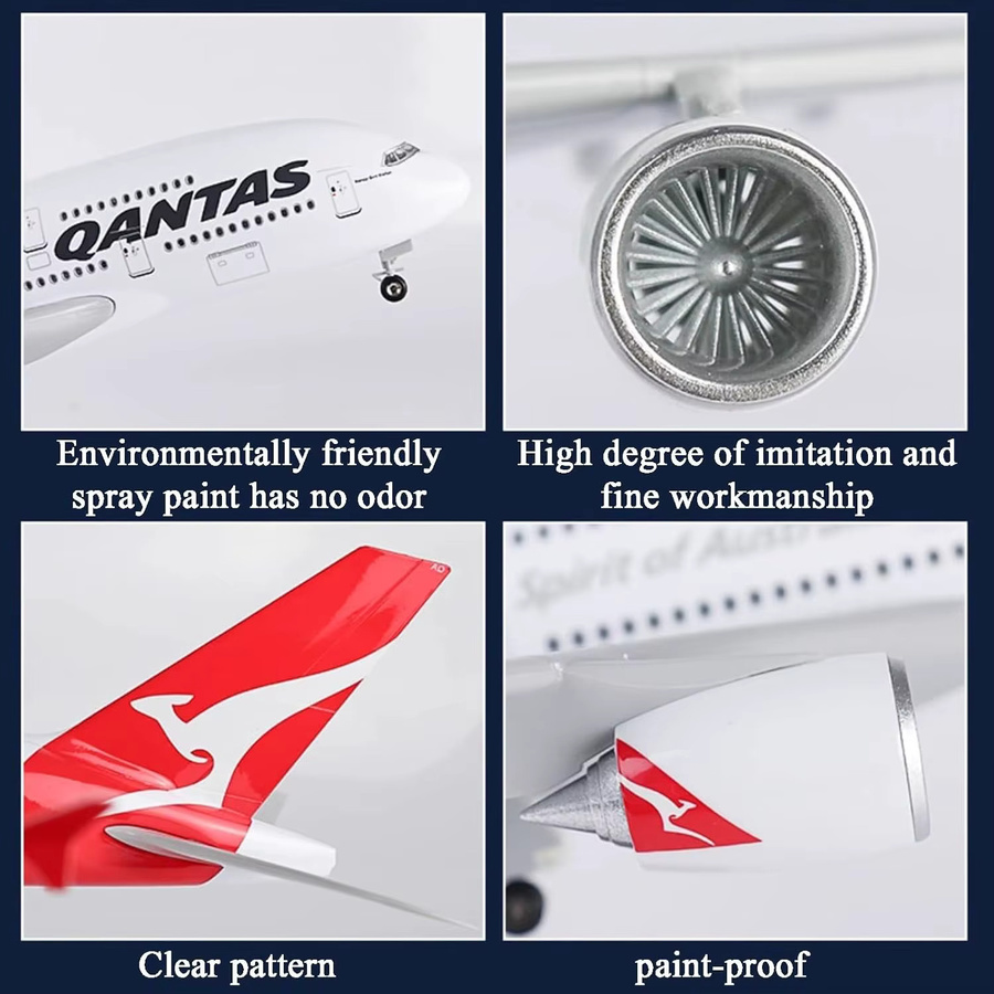 ZOCO Australian Airlines A380 Qantas Civil Aviation Flugzeugmodell, 1:160 - Bild 2