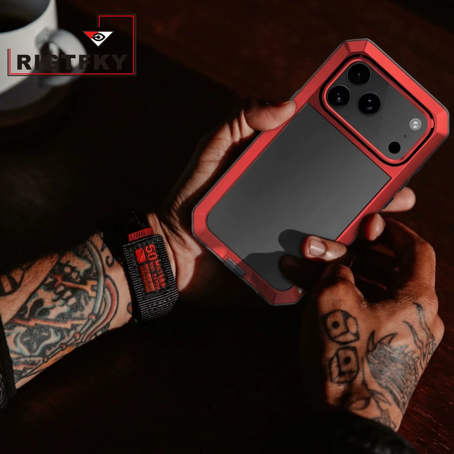 Robuste Metall-Schutzhülle für iPhone in Silber, stoßfeste Handyhülle für iOS-Modelle - Bild 2