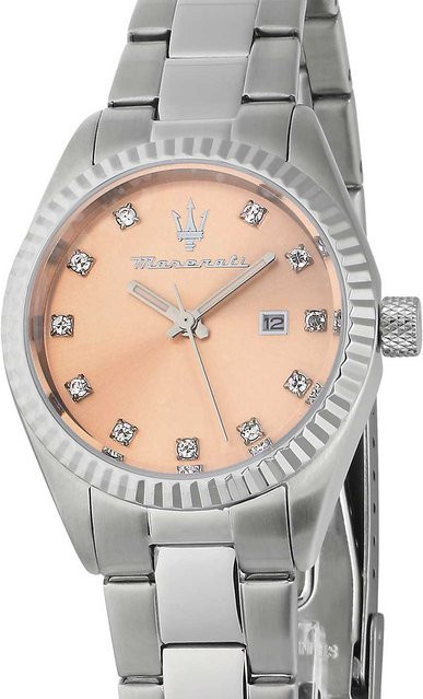 Maserati Damenuhr, Quarz, Edelstahl, Pink, 31 mm, 10 ATM - Bild 1
