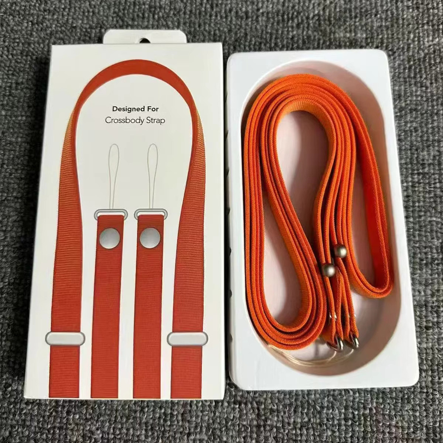 Verstellbares Telefon-Lanyard als Anti-Verlust-Crossbody-Gurt mit drehbarem Halsband und Schlüsselanhänger in Grün und Orange - Bild 2