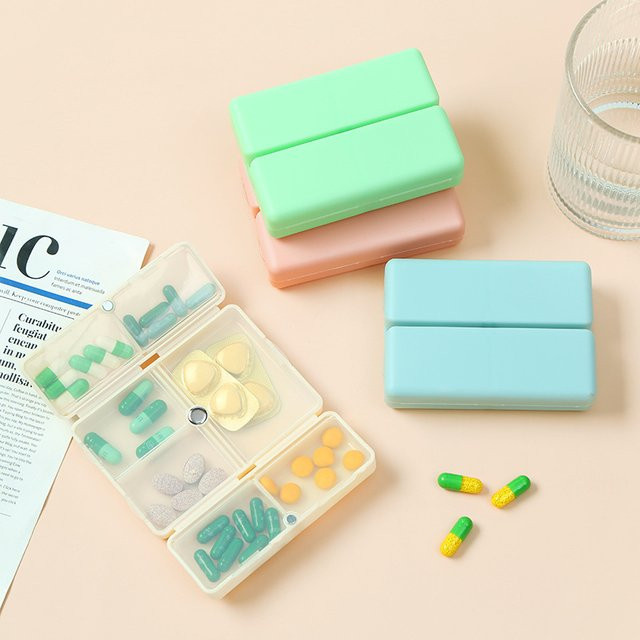7Grids Faltbare Magnetische Pillendose 7-Tage-Organizer, Reiseetui - Bild 1