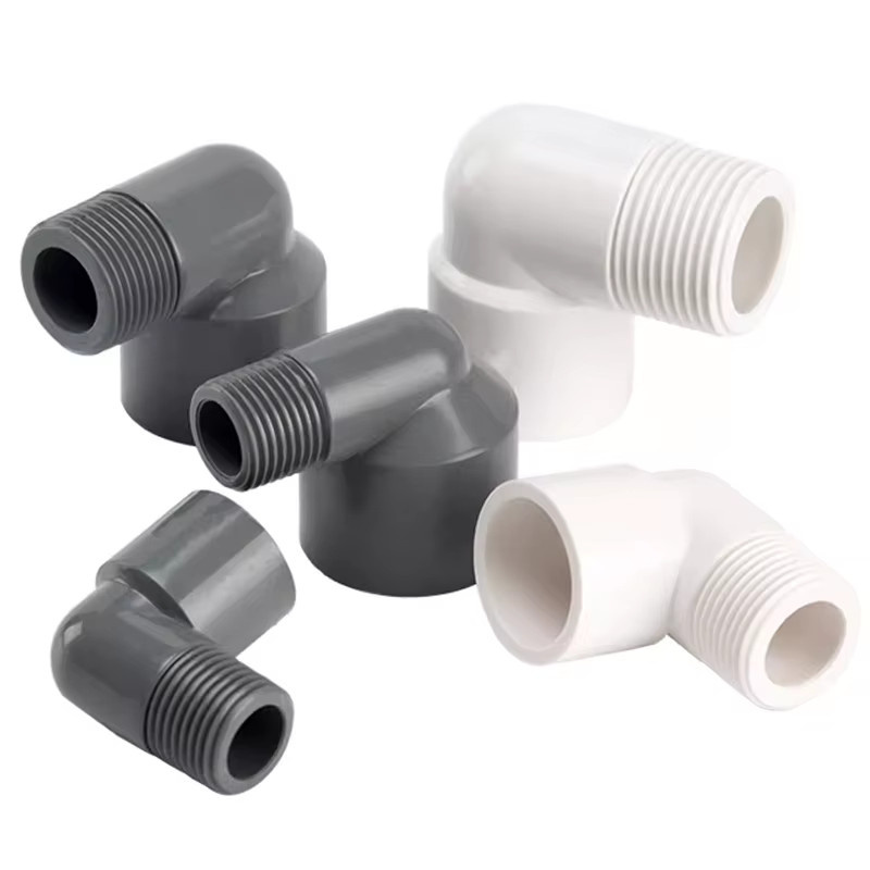 SgooHan PVC 90 Grad Reduzier-Winkelstecker mit Außengewinde für Aquarium und Garten in Grau - Bild 3