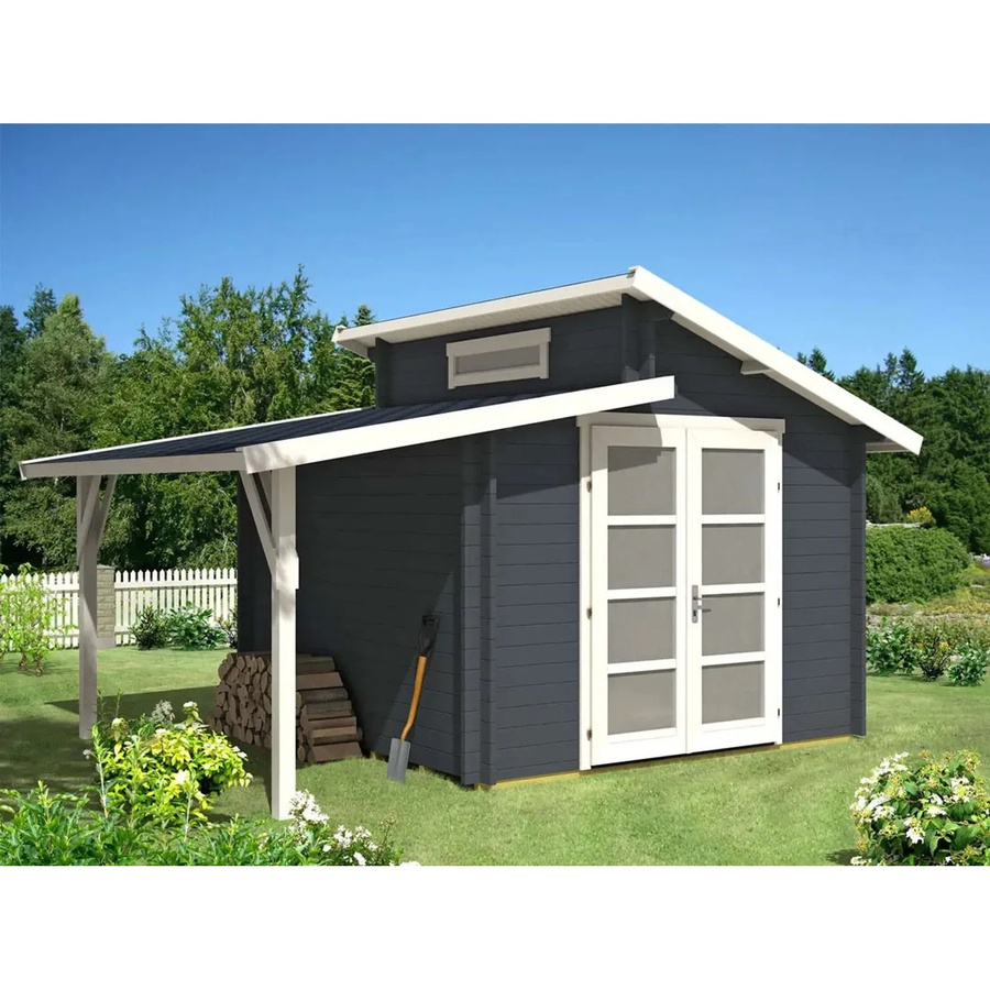 Alpholz Gartenhaus Aktiva Pultdach in Anthrazit, B/T: 500 x 360 cm - Bild 2