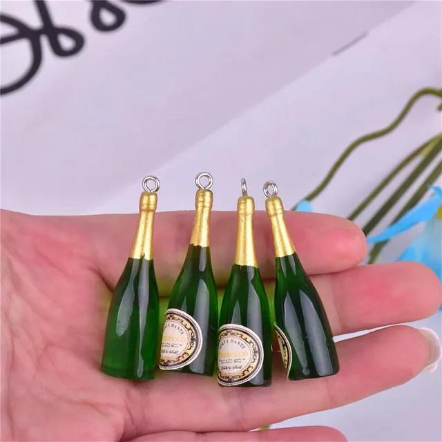 MRHUANG Charms, Prosecco Champagner Flasche, Harz, Damen - Bild 1