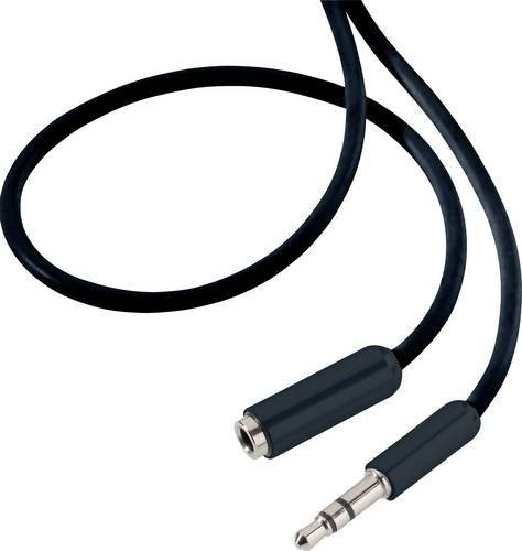 SpeaKa Professional SP-7870468 Audio Verlängerungskabel mit 3,5 mm Klinkenstecker auf 3,5 mm Klinkenbuchse, Schwarz, 3,00 m - Bild 1