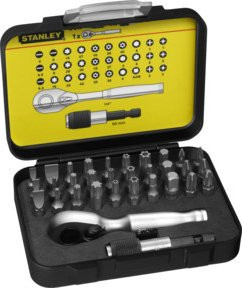 Stanley 32-teiliger Bit-Satz mit Umschaltknarre in Multicolour - Bild 1
