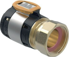 Geberit Bergang FlowFit Anschluss mit Überwurfmutter, d= 50mm, G 1 3/4, silber und transparent - Bild 1