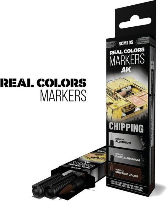 AK Interactive Chipping Set mit 3 Real Colors Markern in Multicolour - Bild 1