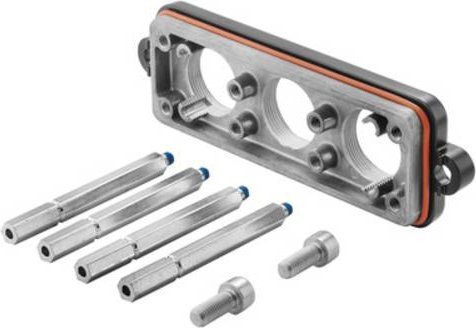 Weidmüller Steckverbindergehäuse HDC IP68 24B MD 2M32 in Silber aus Aluminium - Bild 1