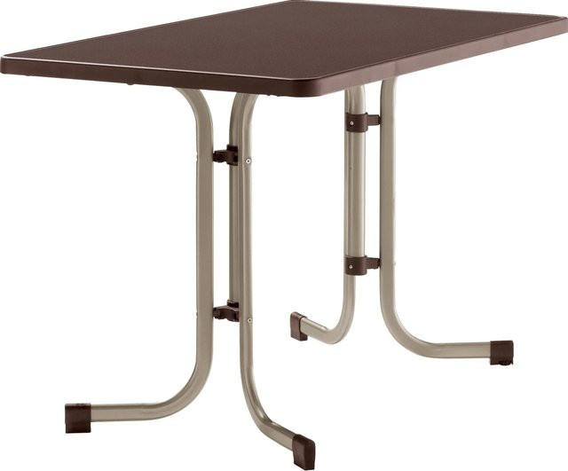 Sieger Klapptisch rechteckig aus Stahl in Champagner B/T/H: 115 x 70 cm - Bild 1