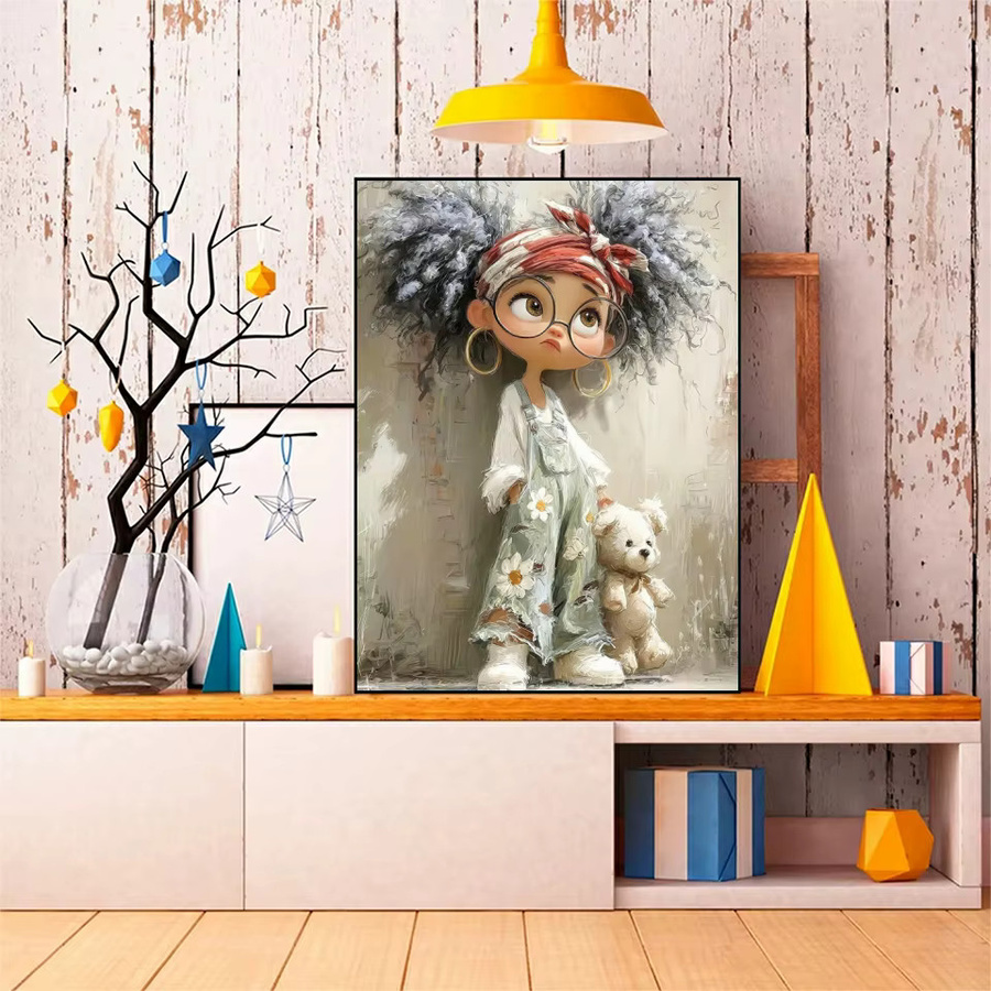 Potdemiel Mädchen-Bären Diamant-Malerei-Set, Mosaik, bunt - Bild 2