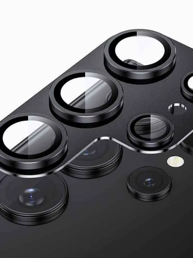 Metall Kamera Objektiv Schutz Glas für Samsung Galaxy S25 S24 S23 Ultra in Schwarz - Bild 4