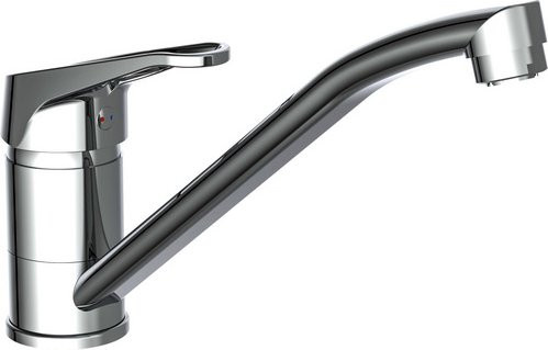 SCHÜTTE Spültischarmatur Tassoni Niederdruck aus Messing in Chrom Optik Silber - Bild 1