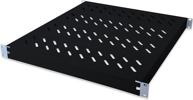 Digitus Netzwerkschrank-Geräteboden 1 HE in Schwarz mit variablen Befestigungsschienen DN-97647 - Bild 2
