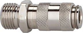 Riegler Schnellverschlusskupplung NW 2,7 aus Edelstahl 1.4404 in Silber mit G 1/8 AG - Bild 1