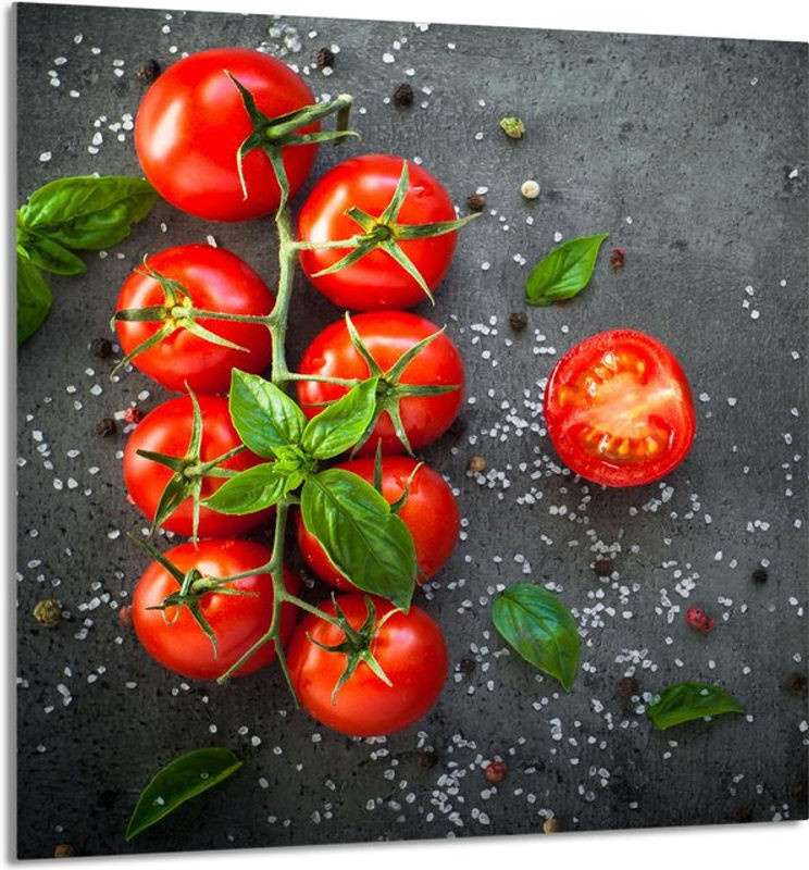 Küchenrückwand aus Acrylglas mit Tomaten-Motiv in Rot, B: 60 cm, H: 65 cm - Bild 1