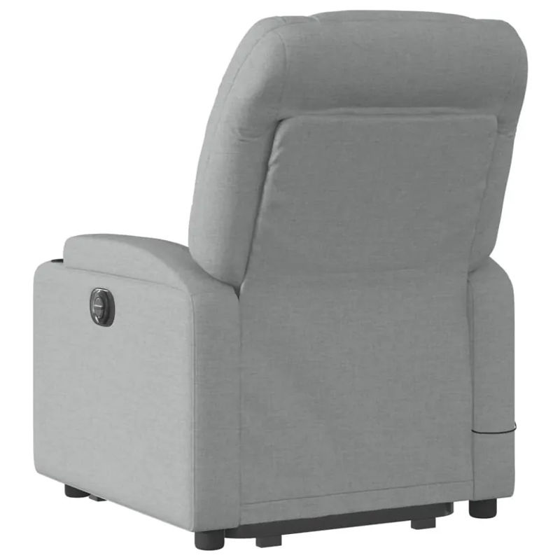 Vidaxl Massagesessel Aufstehhilfe Relaxsessel aus Stoff in Grau - Bild 6