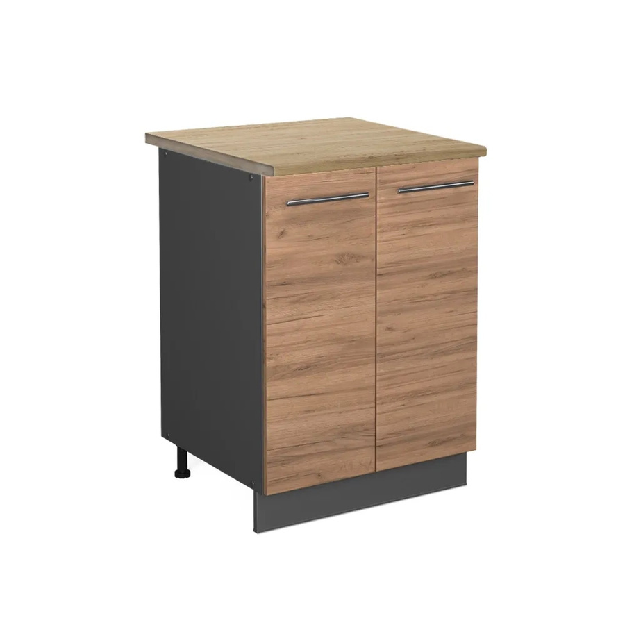 Vicco Küchenunterschrank Fame-Line Goldkraft Eiche/Anthrazit mit Soft-Close-Türen B/T/H: 60 x 29,23 x 82 cm - Bild 2