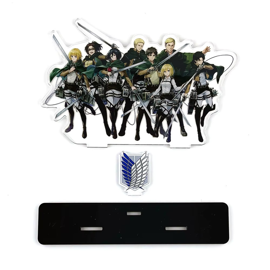 Bandai Anime Angriff auf Titan Acryl Stand Figuren Eren Mikasa Levi Multicolor Miniaturen aus Acryl - Bild 3