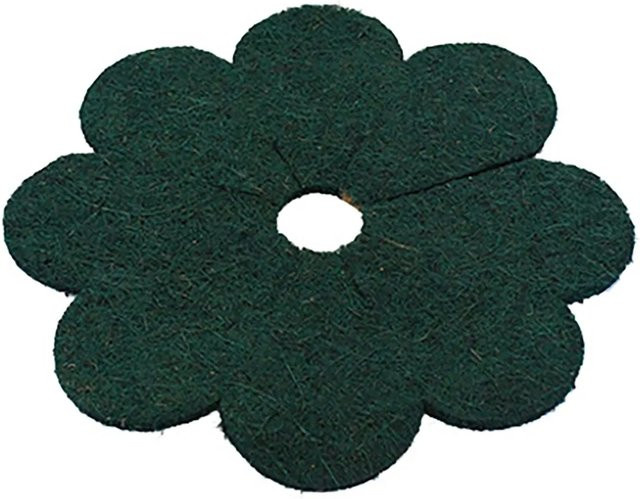 Proflora Mulchscheibe für Blumen aus Kokosfasern und Naturkautschuk, Grün, Durchmesser: 37 cm - Bild 1