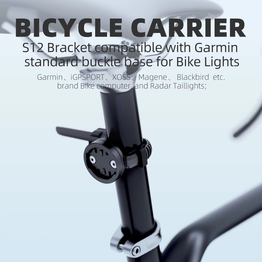 Cyclami Universal Fahrrad Halterung für GPS Computer, Radar Rücklicht, Scheinwerfer und GoPro Kamera in Schwarz - Bild 2