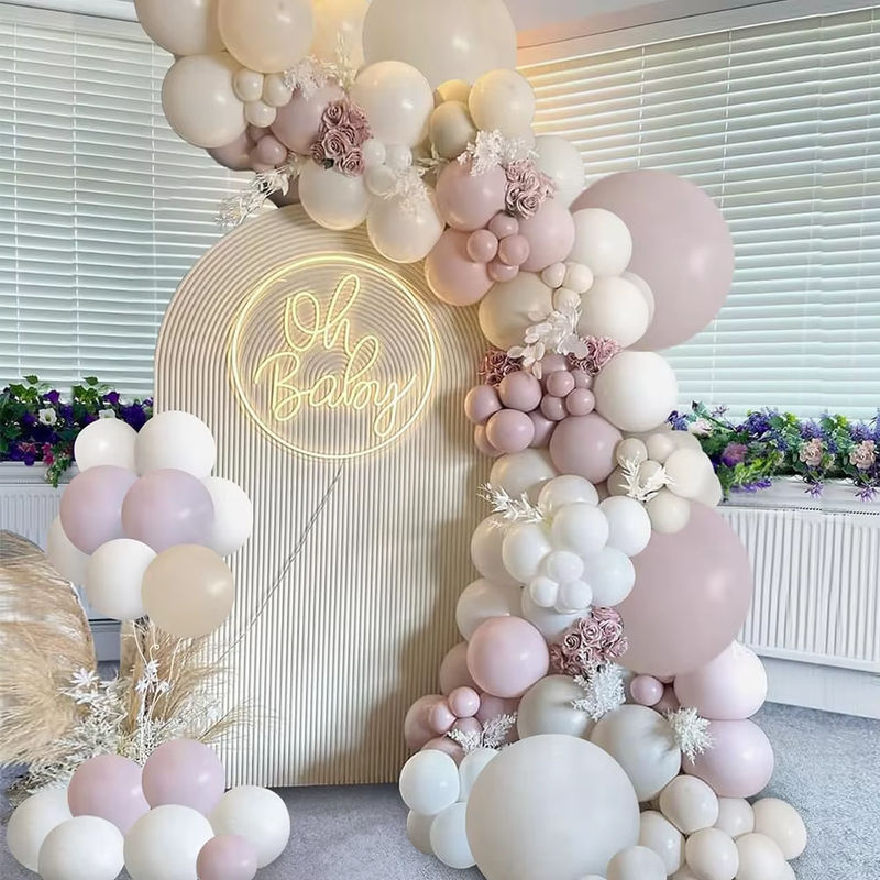 100 Stück Boho Luftballon Set in Höhlenrosa für Babyparty, Hochzeitstag oder Geburtstag - Bild 2