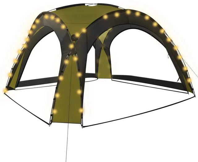 vidaXL Partyzelt mit LED und 4 Seitenwänden Grün H x B x T: 2,3 x 3,6 x 3,6 m - Bild 1