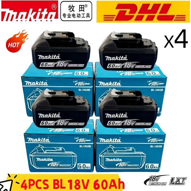 Makita 18V Lithium-Ionen-Akku BL1860B mit 6Ah für Elektrowerkzeuge - Bild 1