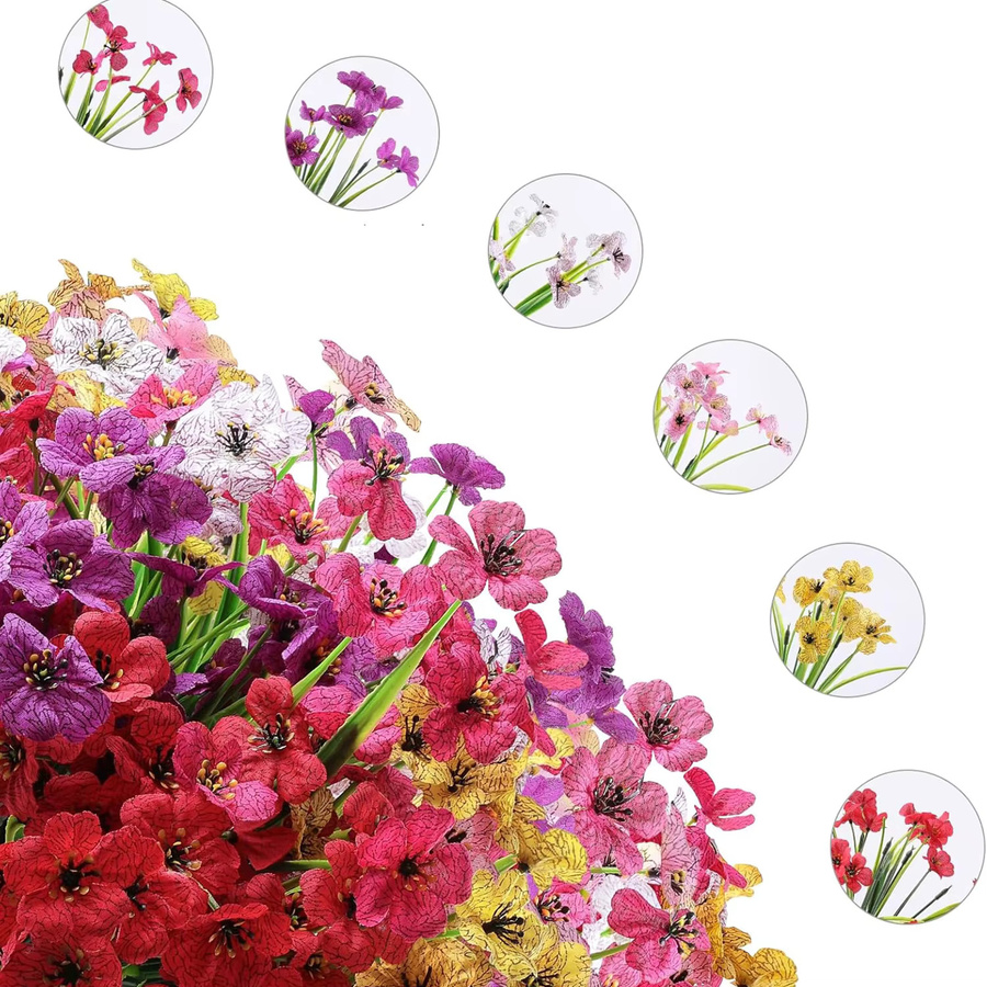5 Stück künstliche Pflaumenblüten von HUAFENFEN in Multicolour für Hochzeitsdekoration und Fotografie-Requisiten - Bild 6