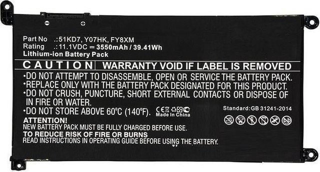 CoreParts MBXDE-BA0194 Ersatzakku für Dell Notebook in Schwarz - Bild 1