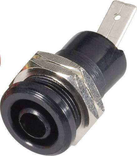 Schnepp BU 4600sw Sicherheits-Laborbuchse für den vertikalen Einbau, Stift-Ø: 4 mm, Schwarz - Bild 1
