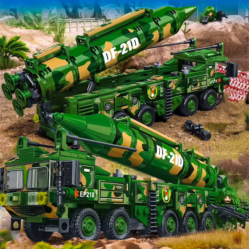 Dongfeng 21 Raketen-Panzerfahrzeug, Bausteine, Grün - Bild 4